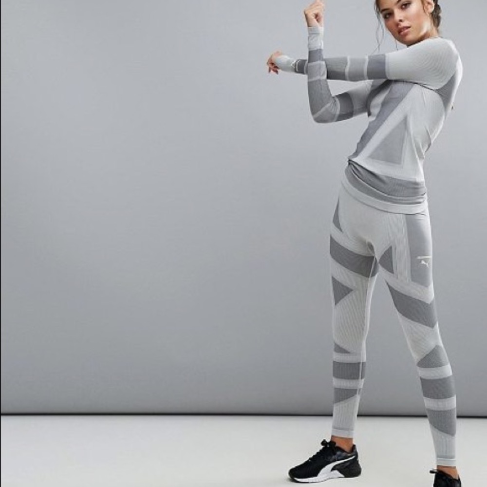 Puma EvoKNIT gray athletic tights leggings